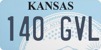 KS license plate 140GVL