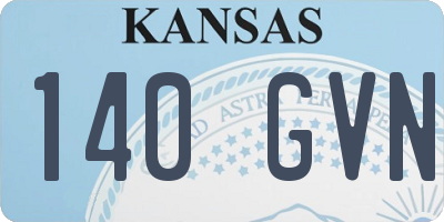 KS license plate 140GVN