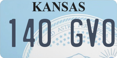 KS license plate 140GVO