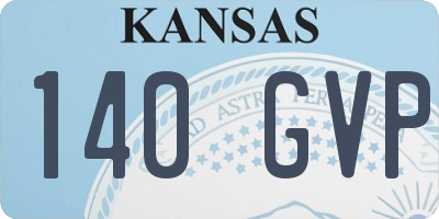 KS license plate 140GVP