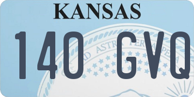 KS license plate 140GVQ