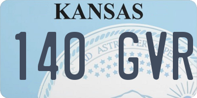 KS license plate 140GVR