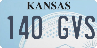 KS license plate 140GVS