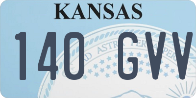 KS license plate 140GVV