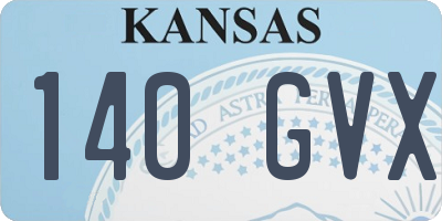 KS license plate 140GVX