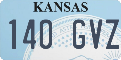 KS license plate 140GVZ