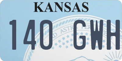 KS license plate 140GWH