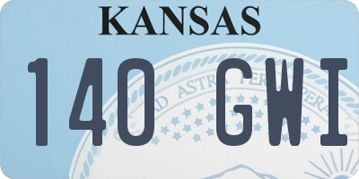 KS license plate 140GWI