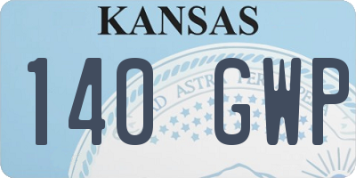 KS license plate 140GWP