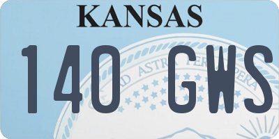 KS license plate 140GWS