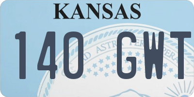 KS license plate 140GWT