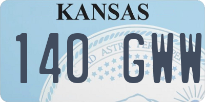 KS license plate 140GWW