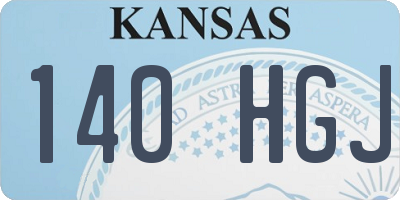 KS license plate 140HGJ
