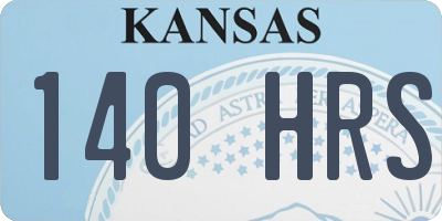 KS license plate 140HRS