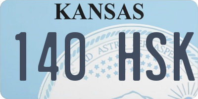 KS license plate 140HSK
