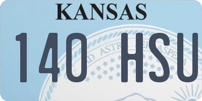 KS license plate 140HSU