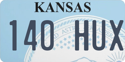 KS license plate 140HUX