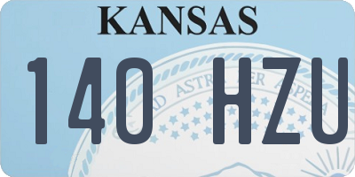 KS license plate 140HZU