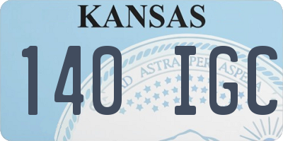 KS license plate 140IGC
