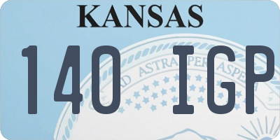 KS license plate 140IGP