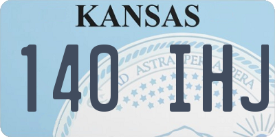 KS license plate 140IHJ