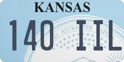 KS license plate 140IIL