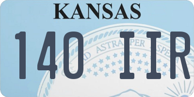 KS license plate 140IIR