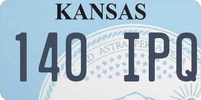 KS license plate 140IPQ