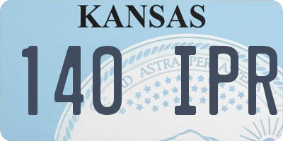 KS license plate 140IPR