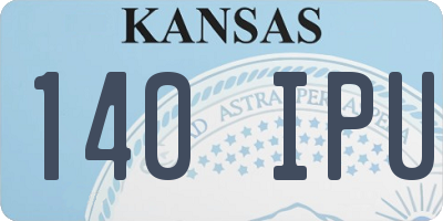 KS license plate 140IPU