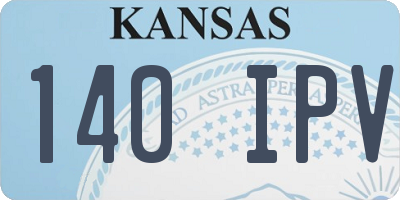KS license plate 140IPV