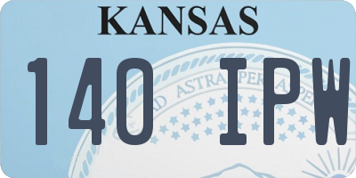 KS license plate 140IPW