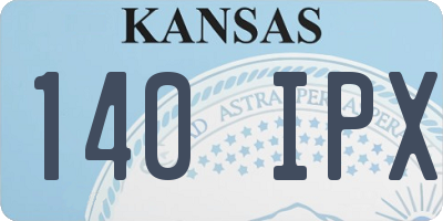 KS license plate 140IPX