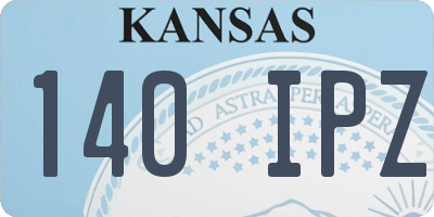 KS license plate 140IPZ