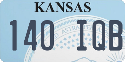 KS license plate 140IQB