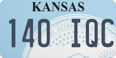 KS license plate 140IQC