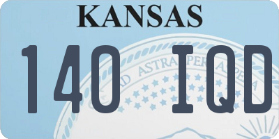 KS license plate 140IQD