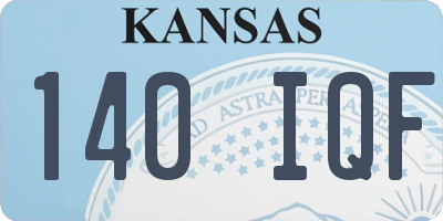 KS license plate 140IQF