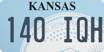 KS license plate 140IQH