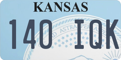 KS license plate 140IQK