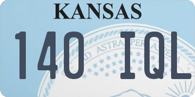 KS license plate 140IQL