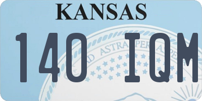 KS license plate 140IQM