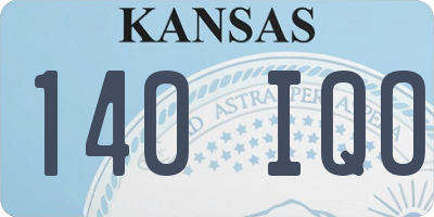 KS license plate 140IQO
