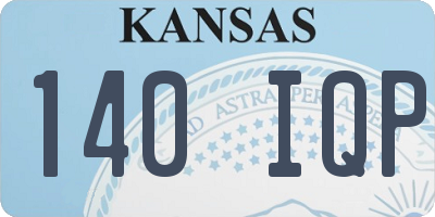 KS license plate 140IQP