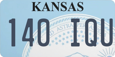KS license plate 140IQU