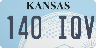 KS license plate 140IQV