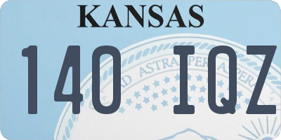 KS license plate 140IQZ