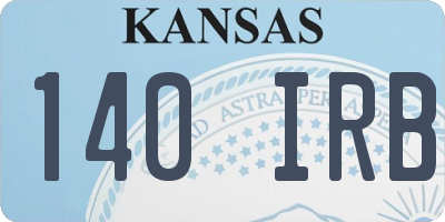 KS license plate 140IRB