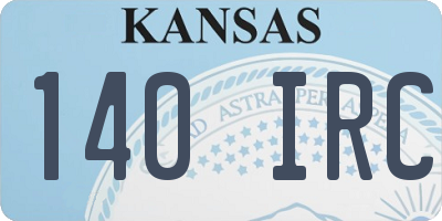 KS license plate 140IRC