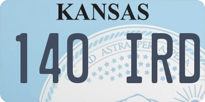 KS license plate 140IRD